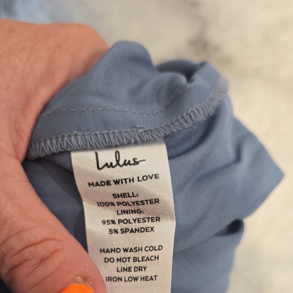 Lulu's Blue Sleeveless Plunge Neck Maxi Dress - Picture 11 of 11